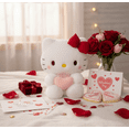 thumbnail image 6 of AlphaDesignLuxe Kawaii Cat Plush Toy Pink Heart Ultra Soft 1 Count 10 in, 6 of 7