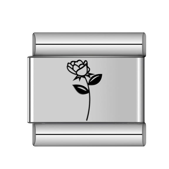 Fashion Flower Italian Charm Links Fit 9mm Bracelet Women Men Stainless Steel Jewelry Accessories DIY Making