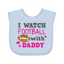 Inktastic I Watch Football with My Daddy Boys or Girls Baby Bib