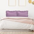 thumbnail image 6 of Set of 4 Satin Pillowcase Pillow Shams Oxford Pillowcase With Ruffled Decor For Skin And Hair Queen Mauve, 6 of 7