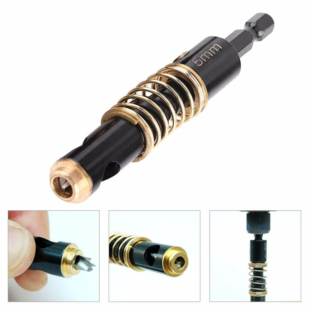 Self Centering Hinge Drill Bit Set Reaming Drilling Wood Plastic 5MM