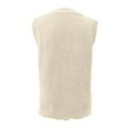 thumbnail image 6 of RMGVDSD Womens V Neck Sweater Vest Solid Color Plaid High School Sleeveless Knitted Vest Tops Knit Pullover Sweater Tops /Beige, 6 of 6