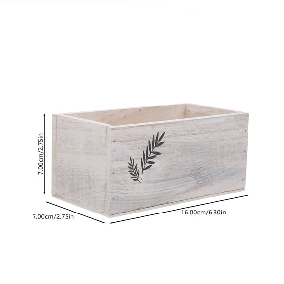 RENACLIPY Vintage Wooden Rectangular Flower Pot for Garden, Country Style Planter, Outdoor Indoor Plant Container