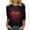 Navy, variant on Fmbrln Womens Plus Size Valentines Day Shirts 3/4 Sleeve Crew Neck Valentines T-Shirts Tops Fashion Cute Heart Print Blouse
