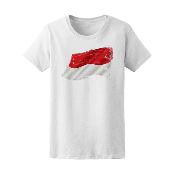 Indonesian Grunge Waving Flag T-Shirt Men -Image by Shutterstock, Male 4X-Large