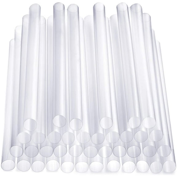 Comfy Package 8.5” Clear Disposable Jumbo Straws Drinking Plastic Smoothie Straw, 100-Pack