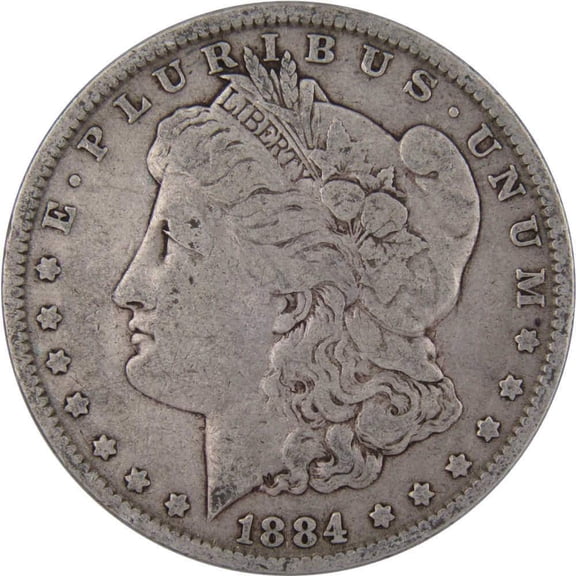 1884 Morgan Dollar VG Very Good 90% Silver $1 US Coin Collectible