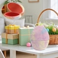 thumbnail image 5 of Velvet Jumbo Easter Eggs, Pastel Rainbow Easter Fluffy Egg Storage Box, Fillable Plastic Giant Egg for Easters Egg Hunt, Candy Treats, Basket Stuffers, Party Supplies, Holiday Decoration - 8.27 inch, 5 of 6