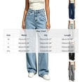 thumbnail image 7 of Womens Pants Zeliretfy Women's High Waisted Wide Leg Stretchy Jeans Soft Comfy Denim Pants, Seamed Front, Full Length, Relxed Fit Trendy Jeans with Pockets, Casual Daily Wear, 7 of 7
