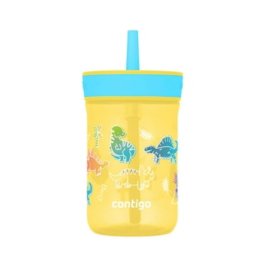 Contigo Kids Leighton Spill-Proof Tumbler with Straw, Ages 3 , Yellow, 14 oz