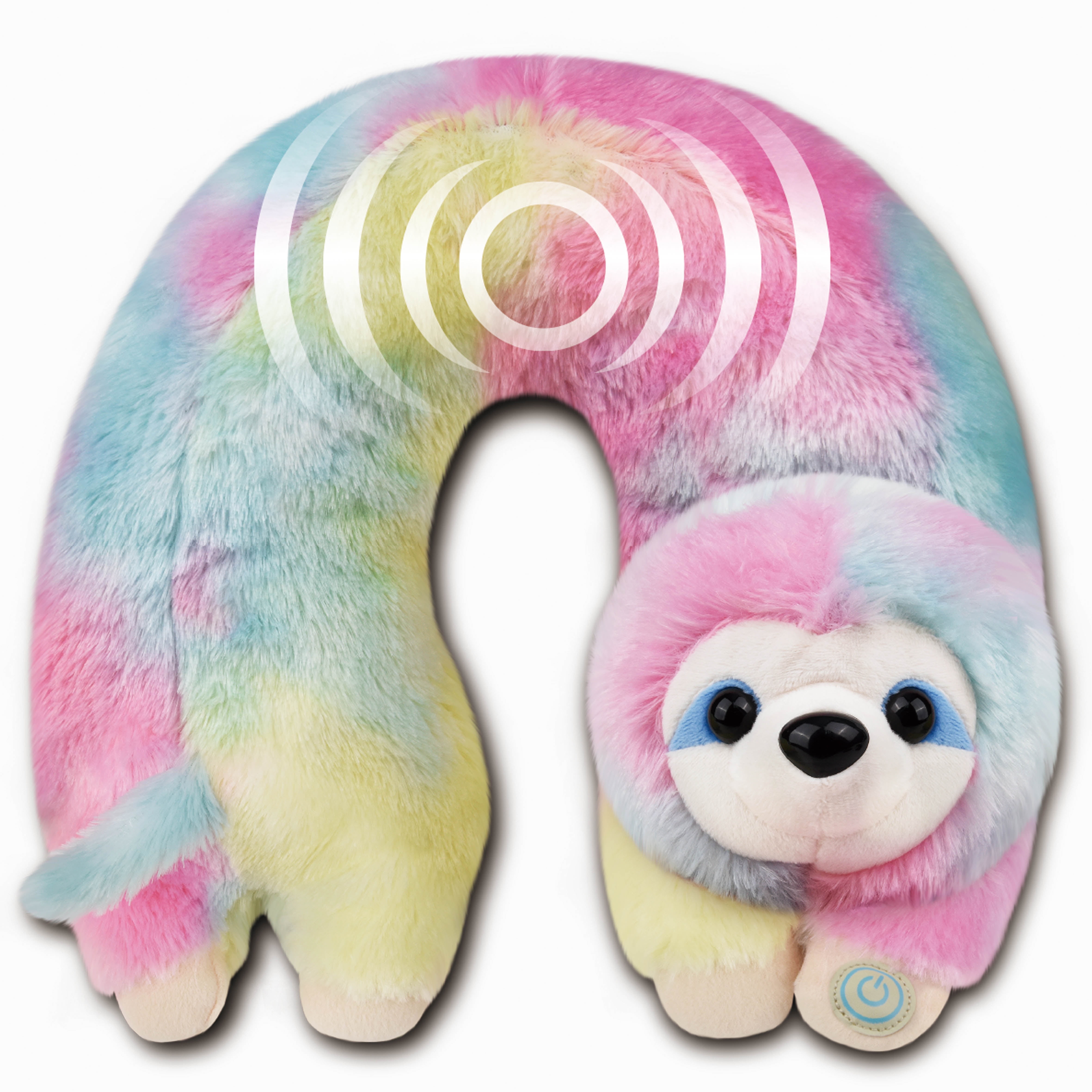 Health Touch Neck Massaging Massager Gift with Relaxing Vibration Rainbow Sloth