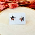 thumbnail image 3 of KDSJSXW Gold Studs Classical Earrings Flag Earrings Star Earrings Wood Studs Usa Flag American Flag Fourth of July Patriotic Red White Blue Earrings Studs Pearl Earring (C,One Size), 3 of 4