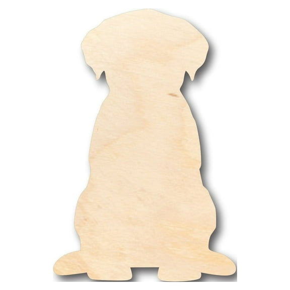 Unfinished Wood Puppy Dog Shape - Craft - up to 46" DIY 6" / 1/2"