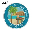 thumbnail image 2 of Happy Hour! Butler Beach, Florida 3.5 Inch Iron Or Sew On Embroidered Fabric Badge Patch Ocean Beach, Salt Life Iconic Series, 2 of 2