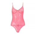 thumbnail image 1 of Women Floral Embroidery See Through Comfortable Bodysuit Plus Size, 1 of 5