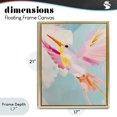 thumbnail image 4 of Stupell Industries Modern Pastel Hummingbird Soaring Gold Floating Frame Canvas Art, 17 x 21, by The Prints Vibe, 4 of 8