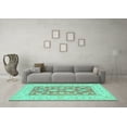 thumbnail image 3 of Ahgly Company Indoor Rectangle Oriental Turquoise Blue Traditional Area Rugs, 4' x 6', 3 of 4