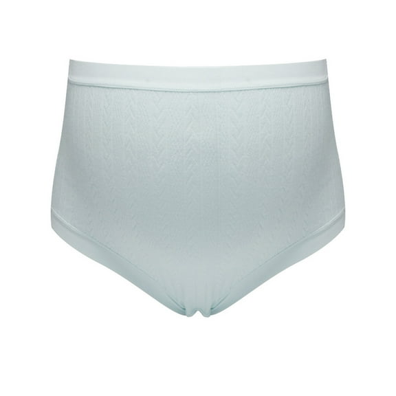 YWDJ Women's Maternity Briefs Underwear Breathable Lightweight High Waist No Show Fashion High Waist Breathable Soft Stretch Panties Pregnant Underwear With High Waist and Belly Support Blue XL