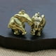 thumbnail image 4 of 2pcs encantos de elefante de latón colgante de llavero de latón colgante de animal (color aleatorio), 4 of 5