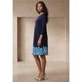 thumbnail image 3 of Jessica London Women's Plus Size Stretch Knit Three-Quarter Sleeve T-Shirt Dress, 3 of 4