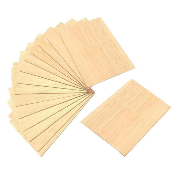 15Pcs Unfinished Wood Pieces Rectangle-Shaped, Wooden Cutout Natural Rustic Decors for Craft Projects, Hanging Decorations,
