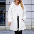 thumbnail image 4 of Cárdigan de Larga con Capucha y Cremallera para Mujer, Chaqueta Holgada de Felpa, Chaqueta de Felpa para Mujer XL, 4 of 7