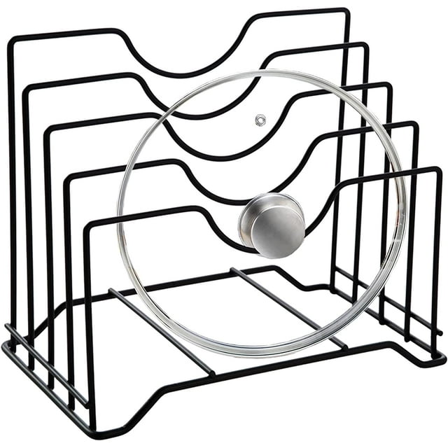Duslogis Cutting Board Holder Pot Lid Organizer Rack can hold up to 1.