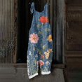 thumbnail image 7 of Iaqnaocc Jumpsuits for Women Casual Sleeveless Spaghetti Strap Rompers Boho Vintage Floral Print Wide Leg Jumpsuits Overalls for Women Dressy Trendy Outfits Clothes Light pink M, 7 of 7
