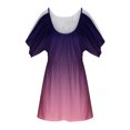 thumbnail image 4 of Fiudx Ofertas Flash Del Día Solo En Línea Blusa Superior Sin Tirantes con Estampado de Manga Corta y Cuello Redondo, Cómoda E Informal, a La Moda para Mujer, 4 of 5