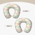 thumbnail image 3 of Travel Pillow Memory Foam, Head Neck Support Airplane Pillow For Traveling, Car, Home, Travel Neck Flight Pillow 12 Inches Whimsical Thin Polka Dot And Striped Ribbon Bow Pattern, 3 of 8
