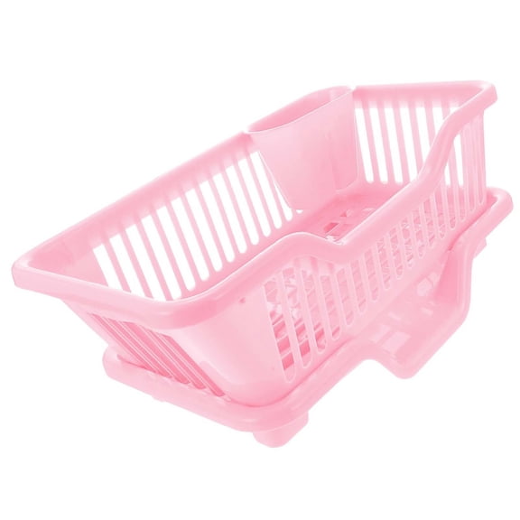 Dish Drainer for Countertops, 7 × 17.5 In Dish Drying Rack for Chopsticks, Heavy Duty Large Plastic Washing Basket for Dishes and Bowls, Multi-Purpose Kitchen Storage Shelf for Cabinet, Pantry, Sink