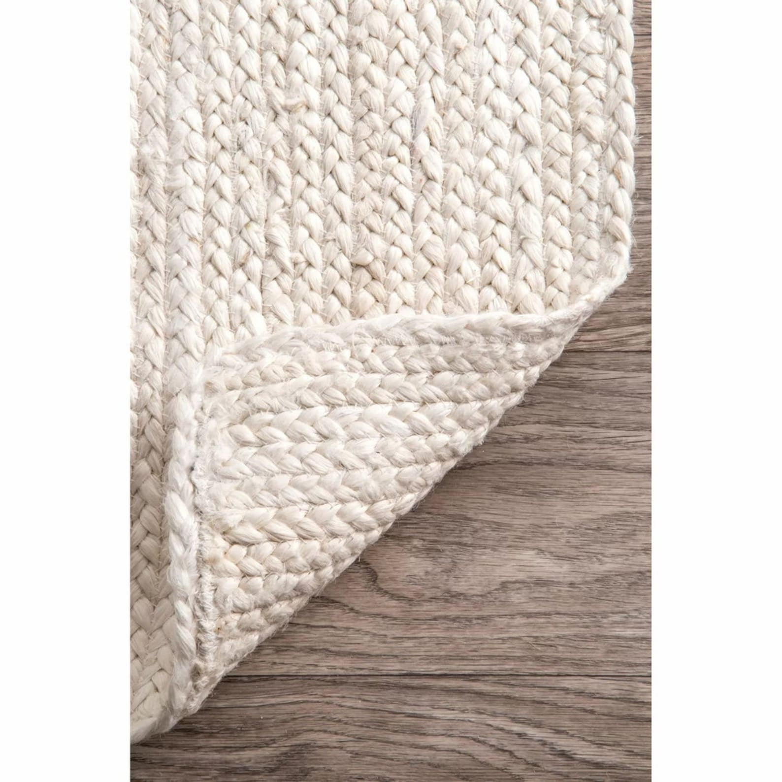 Balaji Arts Braided Natural Border Jute Area Rug