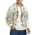 thumbnail image 2 of Lsque Cowboys Riding Horses In Desert Pattern Casual Men's Hoodie,Hooded Sweatshirt with Kangaroo Pocket,Pullover Hoodie-Small, 2 of 7