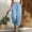 Light Blue, variant on Women's Elastic Waist Side Button Decor Balloon Pants, Breathable Comfort Straight Leg Trousers for Daily Commute & Stylish Wear Gray M