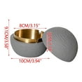 thumbnail image 3 of Blueek Modern Covered Ashtray with Stainless Steel Lining, Durable Smoke Ashtray for Indoor Outdoor Use for Home Office Patio(Gray Gold), 3 of 5