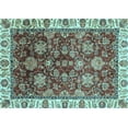 thumbnail image 1 of Ahgly Company Indoor Rectangle Oriental Light Blue Traditional Area Rugs, 7' x 9', 1 of 4
