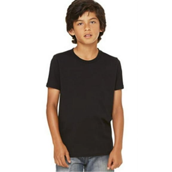Canvas 3001Y Youth Jersey Short-Sleeve T-Shirt - Black - Small