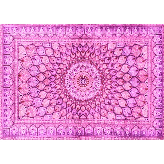 Ahgly Company Indoor Rectangle Persian Pink Traditional Area Rugs, 8' x 12'
