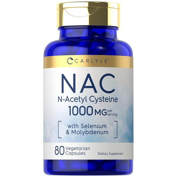 Suplemento Carlyle NAC N-acetil cisteína 1000 mg 80 cápsulas