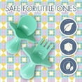 thumbnail image 4 of Nooli Toddler Spoons and Forks Toddler Forks and Spoons Baby Utensils, BPA Phthalates-Free, Dishwasher and Sterilizer Safe, Mint, 4 of 7