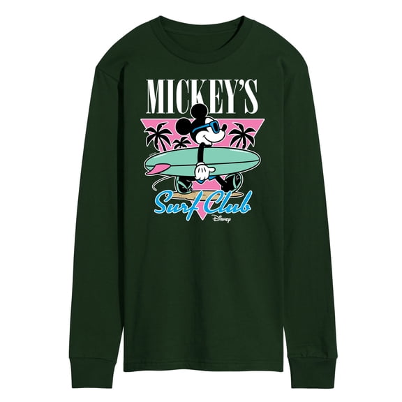 Disney - Mickey & Friends - Mickey's Surf Club - Palm Trees - Men's Long Sleeve T-Shirt