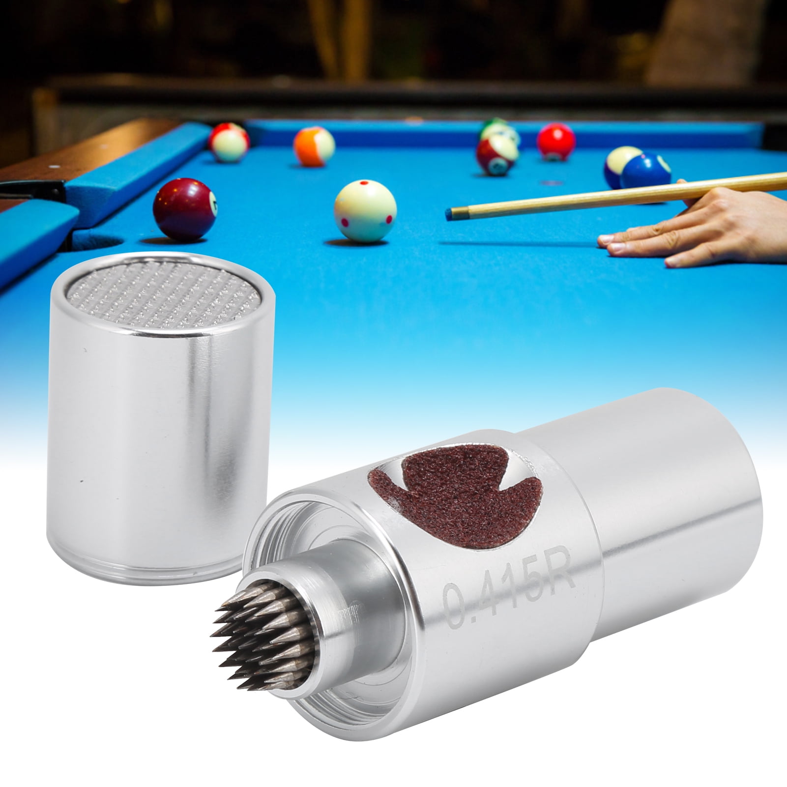Zaqw Stick Tip Tapper,Pool Stick Tip Tool,Aluminium Billiard Pool Tip