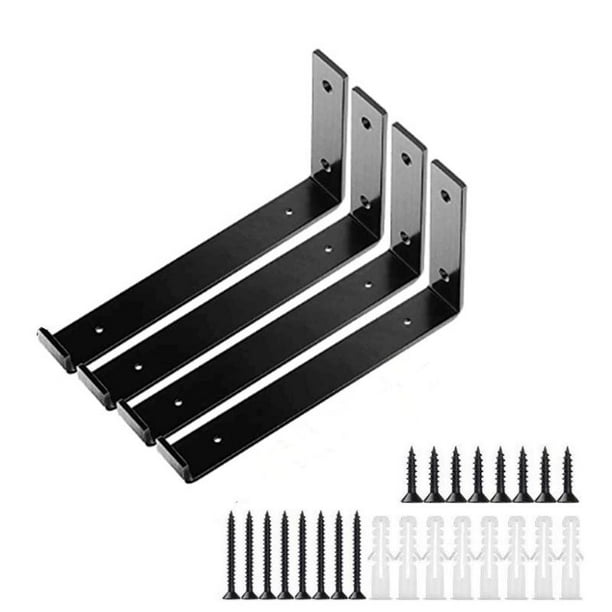 Soportes De Estante De Servicio Pesado Soportes De Pared De Hierro Soportes De Esquina En Forma De L Para Cocina Baño Dormitorio 4 Uds Minnieouse HA035360-00