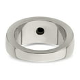 thumbnail image 4 of Grey Titanium Ring Band Wedding Black Spinel Round, 4 of 7