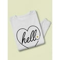 thumbnail image 3 of Hello Heart W Daisy Sweatshirt Women -Image by Shutterstock, Female 4X-Large, 3 of 4
