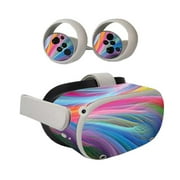MightySkins OCQU2-Rainbow Waves Skin for Oculus Quest 2 - Rainbow Waves