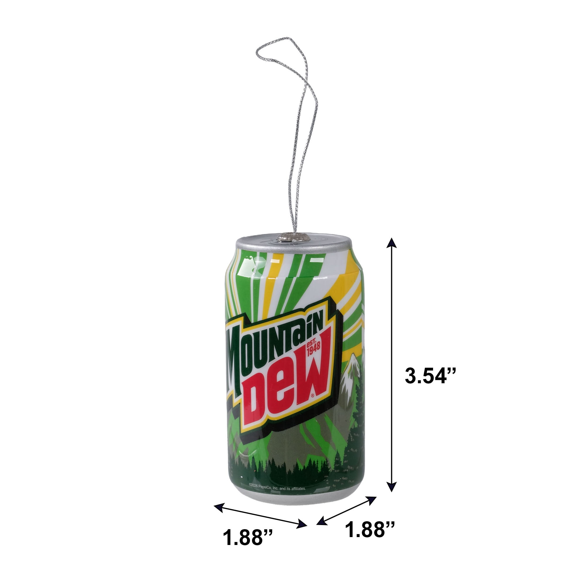 Mountain Dew Can Christmas Tree Ornament