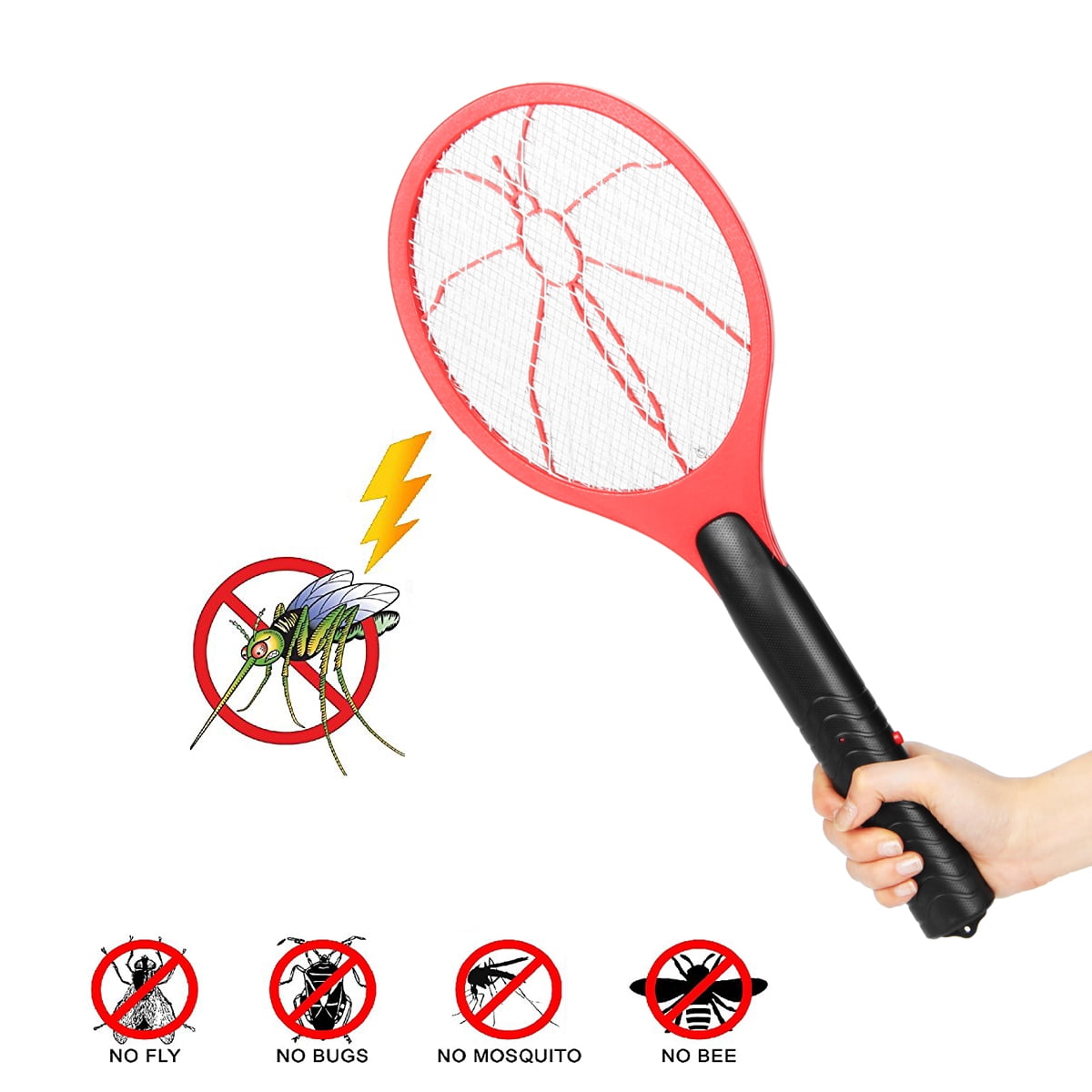 Home & Garden HandheldElectricMosquitoFlySwatterZapperKillerBugPestInsectWaspRacket