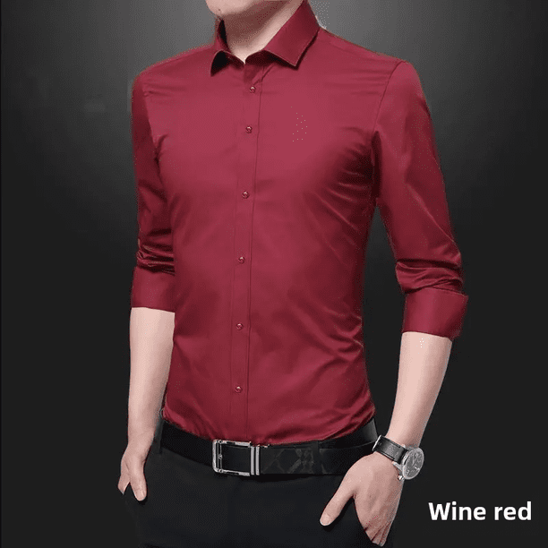 Camisa blanca de manga larga para hombre, de moda, de primavera y otoño, estilo coreano, de corte entallado, con silueta suave y decorativa, para hombre