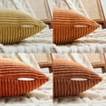 thumbnail image 4 of Fancy Homi Set of 4 Boho Fall Decorative Throw Pillow Covers 20x20 inch for Couch Bed Sofa Bedroom, Modern Farmhouse Home Decor, Soft Cross Striped Corduroy Patchwork Colorful Cushion Case 50x50cm, 4 of 9